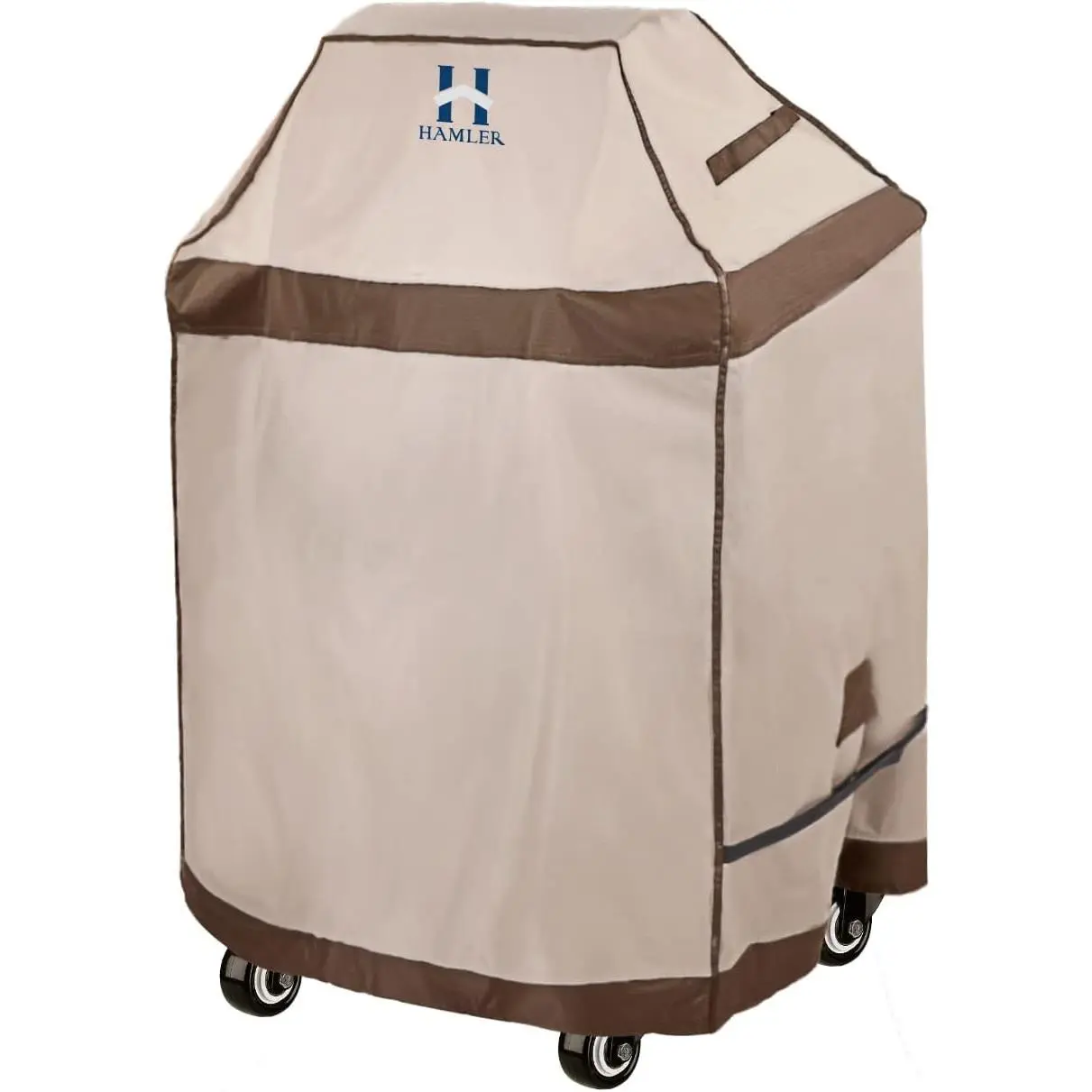 HAMLER Grill Cover 30 Inch, Heavy Duty Waterproof BBQ Covers, Gas Grill Covers Fits Weber Spirit, Weber Genesis, Char-Broil, Nexgrill, Brinkmann, Brown & Beige