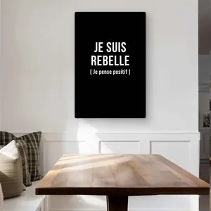 212 MAIN Aluminium Engraved Motivational Quote Wall Art (24x36 in. "I'm Rebellious") - Lightweight Daily Quotes, Decorative, Inspirational Graphic, Hanging Sign Prints for Home Office, Artistic Gift, Daily Quotes Prints