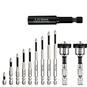 6-Pack Titanium Alloy Impact Screwdriver Bits – Anti-Slip Phillips Head, Super Strong Magnetic Drill Bits for Impact Drivers