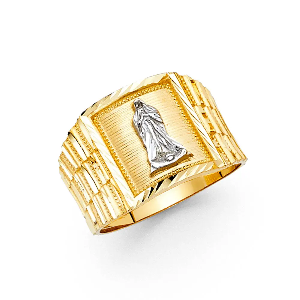 Gent's 14 Kara Virgen of Guadalupe Ring Size 10 Color: Two-Tone