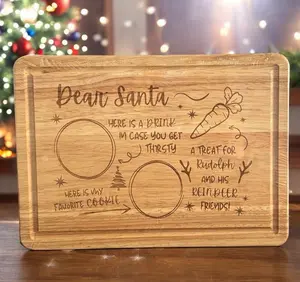 NEW Milk & Cookies Tray - Sturdy Board Plates for Santa