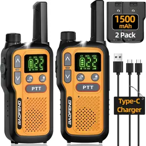 Rechargeable Walkie Talkies for Adults, Long Range FRS Two Way Radios with USB C Charging and NOAA Weather Alerts, VOX Hands Free Communication for Camping Hiking Travel Cruises and Outdoor Team Use