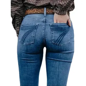 Women's-Waisted Flare Jeans - Non-See-Through Cowboy Bootcut jeans, Machine Washable All-Season Jeans Everyday & Formal Outfits - Western Ranch Style Jeans Women Hoodie Pullover Sweatshirts Tops Pants Trouser Piece