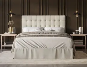 Favorer Larry Tufted Upholstered Panel Bed - Box Spring Required, Available in Multiple Sizes