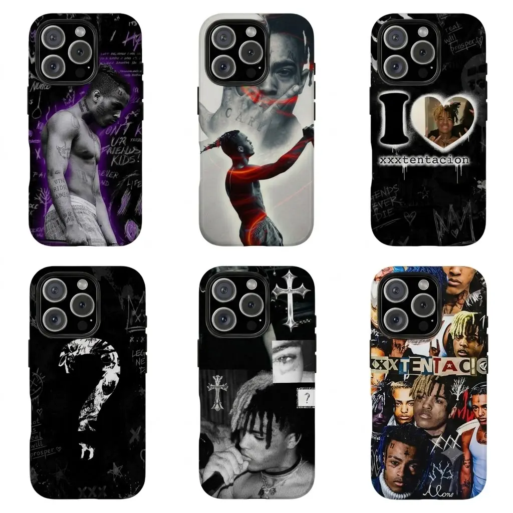 Vintage Hip Hop XXXTentacion Collage Phone Case - Phone Accessory for iPhone 17 Pro Max,16,15,14,13,12,11 - Ideal Gift for Fans