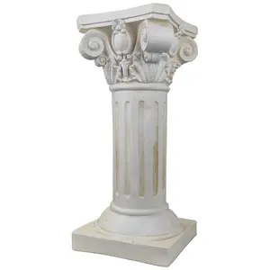 Classical Greek Ionic Order Column with Retro Old Style for Indoor Outdoor Garden Decor Display Pedestal Pillar Stand for Plants and Sculptures,White