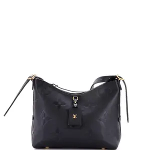Pre-owned Louis Vuitton Leather Shoulder Bags CarryAll Hobo Monogram Empreinte Giant PM by Rebag