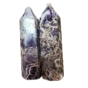 Chevron Dogtooth Chunky Towers Crystal Towers Made of Chevron Amethyst for Spiritual Growth Clarity Intuition Healing Balance Chakra Work Focus Concentration Manifestation Energy Amplification natural amethyst natural amethyst natural