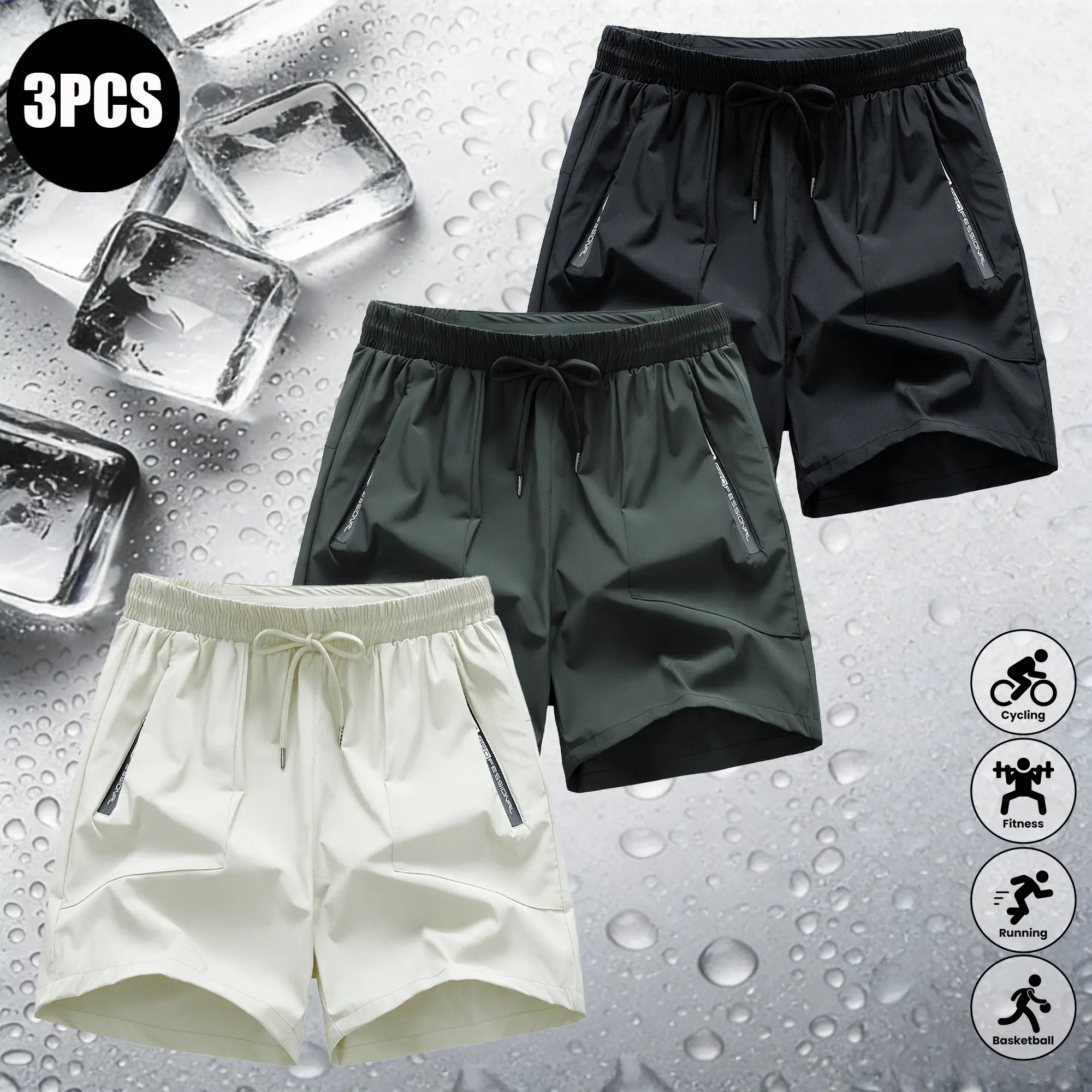 Black + Army Gray + Cream White