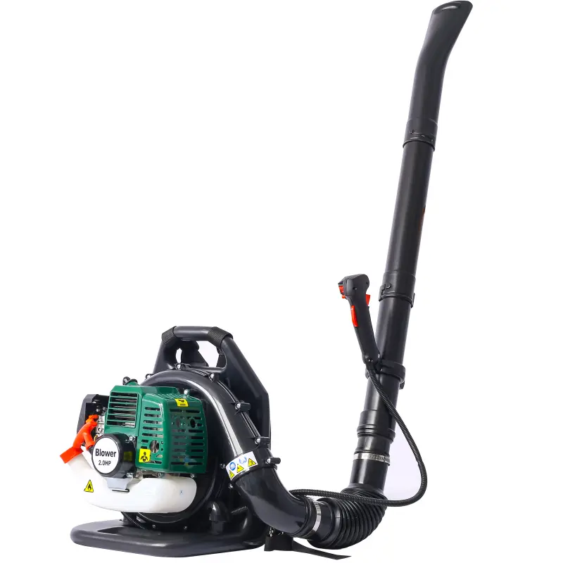 Gas Leaf Blower, 63-CC 3HP 2 Stroke Leaf Blower Backpack Leaf Blower for Efficient Cleaning for Lawn Snow, with Air Cooling and Backpack Carry, Green