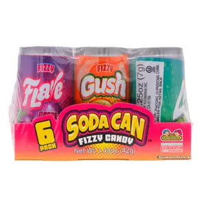 Soda Can Fizzy Candy - Miniature Soda Cans with Fizzy Candy
