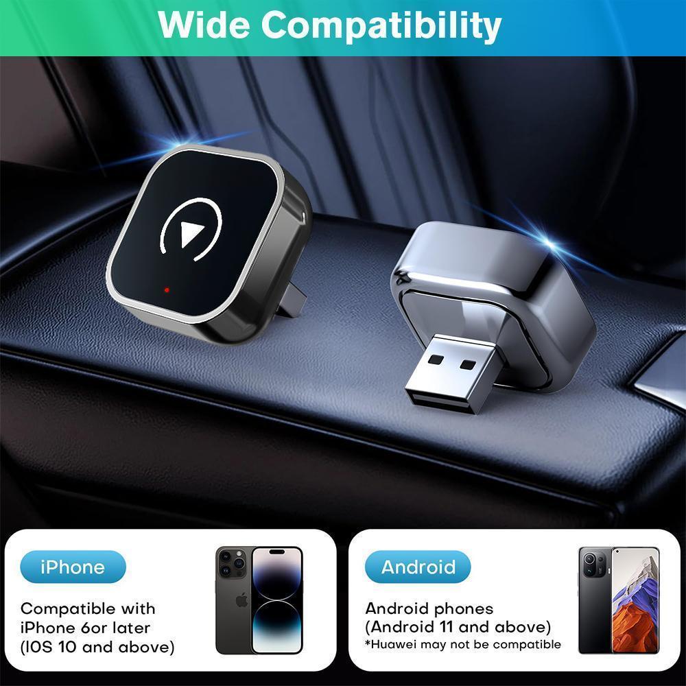 Wireless CarPlay Adapter Plug Play for iPhone-Android, Convert Wired to Wireless CarPlay, Fast Stable Connection, Compatible with Built-in CarPlay Cars,for Valentine’s Day Gift