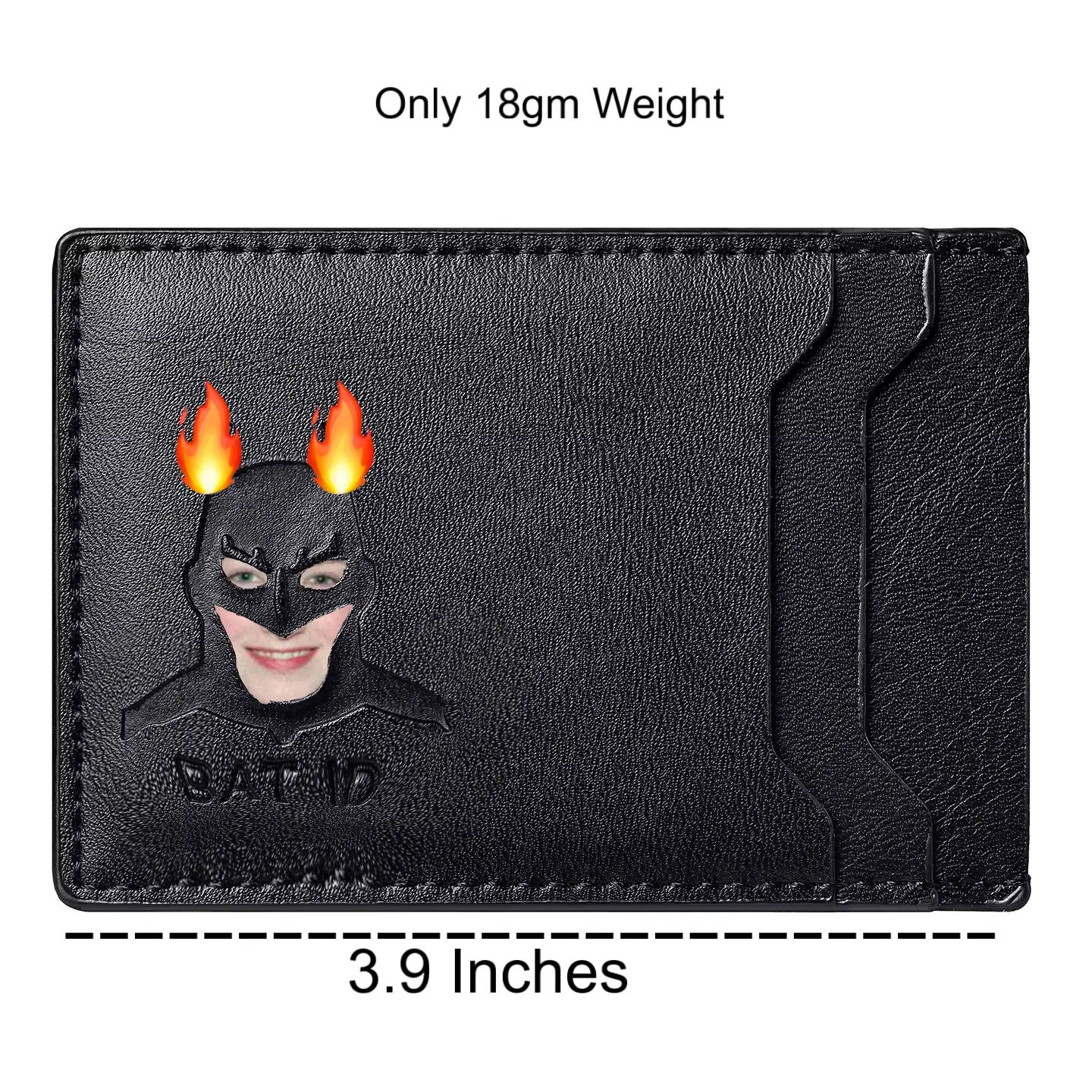 Leather Hero ID Wallet for Men and Woman - Stylish Superhero Design, Durable Bifold Wallet with Multiple Card Slots, Cash Compartment, and Iconic Logo - Gift for anyone