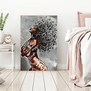 Unframed Musical American African Woman Print Poster, Ideal Gift For Hanging Decor, Any Occasions, Living Room, Bedroom