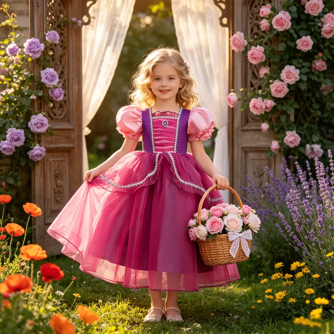 62 Princess Elsa-Style Dress Cinderella Inspired Ball Gown Performance Costume Garden Princess Dress Elegant