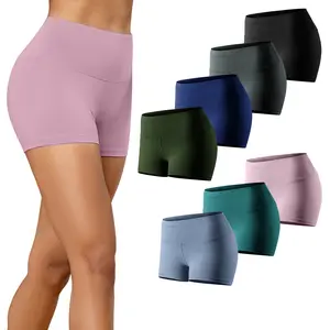 4/7 Packs Women's High Waisted Biker Shorts Tummy Control Spandex Booty Workout Shorts for Yoga Dance Volleyball