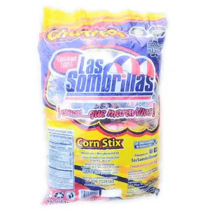Las Sombrillas Churritos Corn Sticks 12 Individual Bags 3.96oz Traditional Mexican Snack No Preservatives Made in Mexico Natural