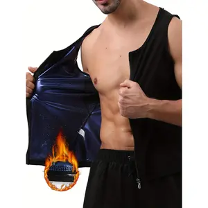 Men's sauna vest, shaping and tummy control shirt, men's fitness short-sleeved sports running  shirt