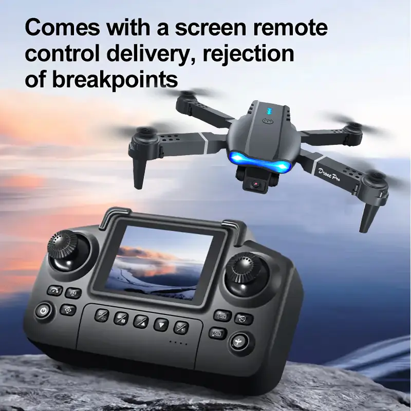 E99 Foldable Remote Control Drone with Camera - Affordable Mini RC Quadcopter, Beginner-Friendly Unisex Toy, Christmas Gift for Kids, Indoor & Outdoor Use, Easy to Operate, Remote Control Aircraft
