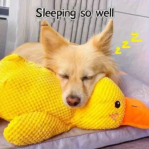 Large Plush Duck Dog Toy with Squeaker - Durable, Tear-Resistant Teething Toy for Puppies, Suitable for Golden Retrievers, Corgis, Pomeranians, and All Breeds - Durable, Soft, Chewable Interactive Toy, Suitable for Puppies and Large Dogs