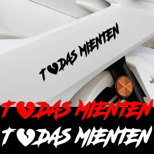 1PC "TODAS MIENTEN Minimalist Attitude Sticker (Graffiti font + car door/laptop fit) Minimalist sticker Adds sleek personal feel For minimal style fans"