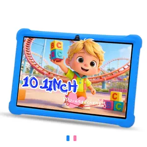 10.1-inch call learning tablet | Halloween, Christmas, birthday gift | Android education tablet with parental control function | IWAWA education system | Supports SIM card+shockproof protective cover | Holiday gift | No adapter | Blue | Pink