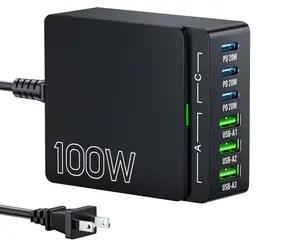TurboCharge 100W GaN 6-Port Hub - PowerBrick Pro Android Smartphone Portable
