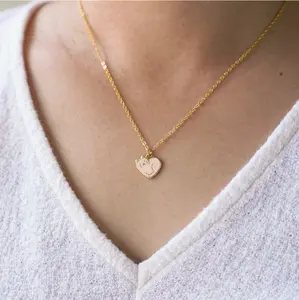 Cat Heart Gold Necklace