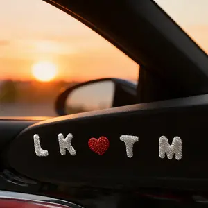 DIY Car Sticker Letter Decoration, Personalized Vehicle Decal, High-End Water Diamond Alphabet Patch, Decorative Items/stickers