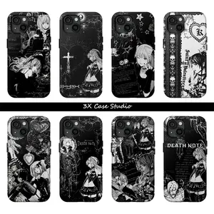 Hot Anime Death Note Misa Black Y2K Ghtoic Style 2-IN-1 Phone Case For iPhone 17 16 15 14 13 12 Pro Max Plus Anti Fall Birthday And Holiday Gifts Case Cover