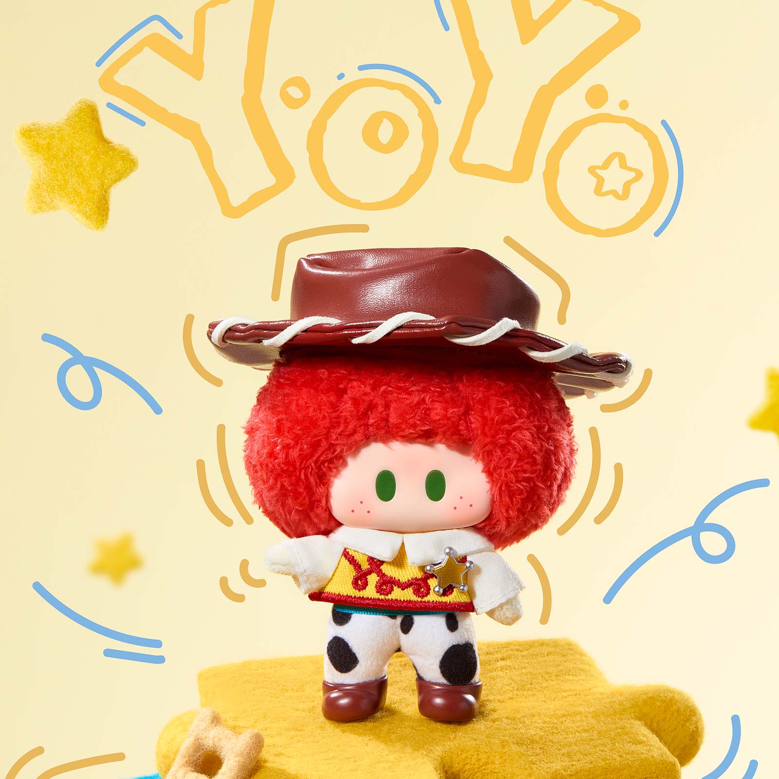 MINISO Toy Story 5x YOYO Cute Cosplay Series Mystery Blind Box Keychain Accessory, Kawaii PVC Chibi Cartoon Character Vinyl Plush Figurine Bag Charm, Collectible Miniature Toy, Surprise Gift for Pixar Fans, Holiday Birthday Cool Key Ring