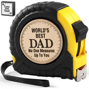 Fathers Day Gift for Dad from Daughter Son - 25FT Sturdy Precise Tape Measure Easy Read Engraved Measuring Tape Tool