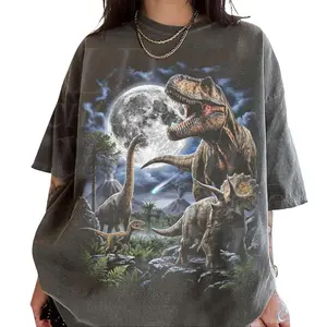 Vintage Dinosaur Graphic T-Shirt, Retro T Rex Jurassic Prehistoric Dino Unisex Shirts