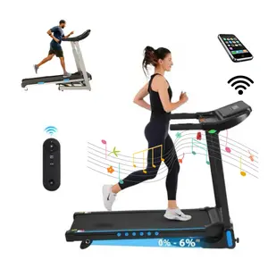 Quiet Incline Treadmill with Bluetooth Speaker, Type-C & USB Charging, 3.0 HP Motor, 350 lbs Weight Capacity, Foldable for Home