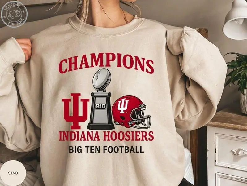 Indiana Hoosiers Champions Sweater, Big Ten Football, Indiana Hoosiers Trophy Sweater, Indiana Football Vintage Champion Shirt,