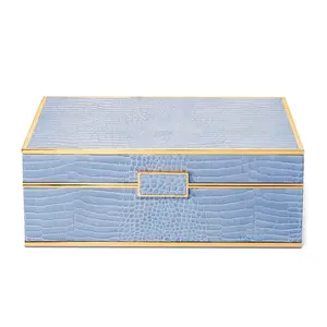 Classic Croc Large Jewelry Box, Hydrangea Blue