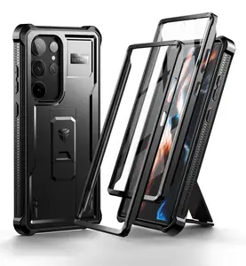 Dexnor Full Body Case for Samsung Galaxy S23 Ultra 5G/6.8 inches, [Extra Front Frame] Heavy Duty Military Protection Built-in Screen Protector and Kickstand for Samsung S23 Ultra 5G