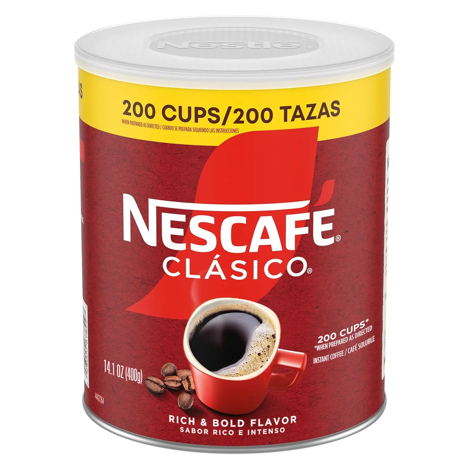 NESCAFÉ CLÁSICO Instant Coffee Beverage, Dark Roast, 14.1 Oz Canister