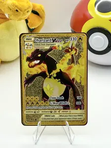Charizard VMAX #043 Promo Pokemon Premium Gold Metal Card Collectible Gift Display