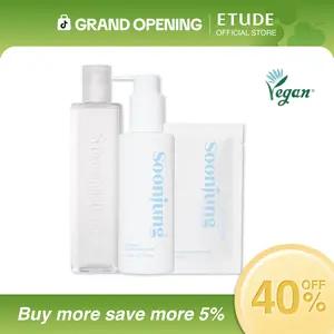 [ETUDE Official] Soonjung Cleansing Milk 10.1 fl oz (200ml + 100ml)+ pH5.5 Relief Toner 11.8 fl oz (350ml) Set | Gentle Hydration-Retaining Cleanse | Soothing Barrier Support | Makeup Removal