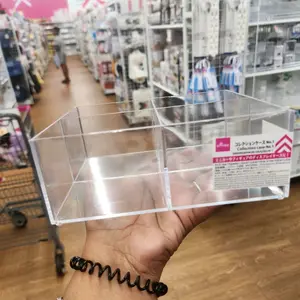 acrylic collection cases, often used for organizing small items like cosmetics, stationery, or miniatures.