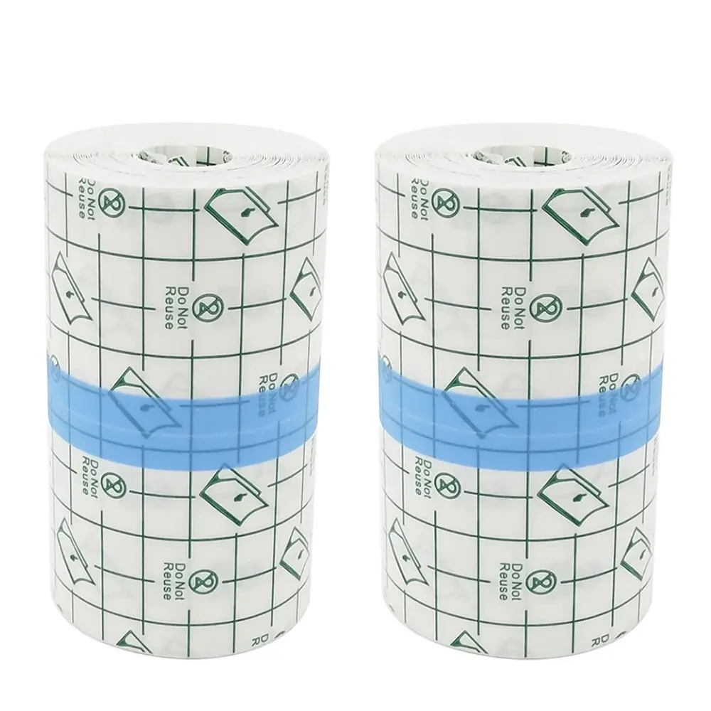 Transparent Waterproof PU Film Tape (2 Rolls), Bath Wound Protection Patch, Breathable Water-Resistant Acupoint Thin Plaster, 16.4 Inches/5 Meters, Waterproof Disposable, Bandages for Wounds