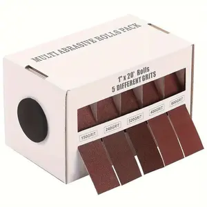 Multi-grit Emery Cloth Roll, Abrasive Sandpaper, Sanding Belt for Wood & Metal Craft Polishing, Abrasive & Finishing Products