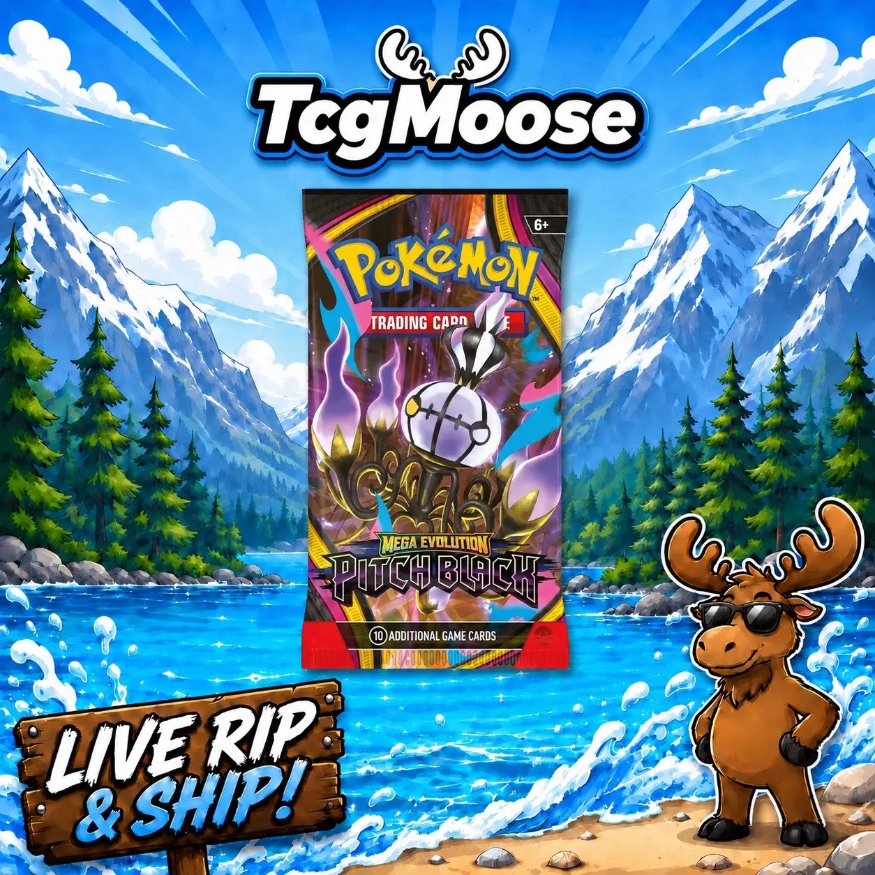 Pokemon Mega Evolution Pitch Black Booster Packs (Any Darkrai = 2 Packs) (LIVE RIP)