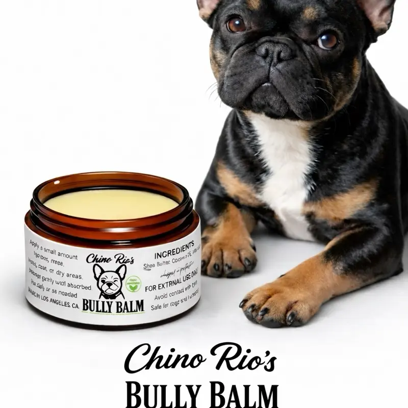 Chino Rio’s Bully Balm – Organic Shea Butter Dog Paw, Nose & Coat Balm, Made with human-grade ingredients, Unscented Original for Itchy, Dry Skin