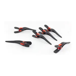 Black Chemical Proof Hair Sectioning Clips 6 Pack