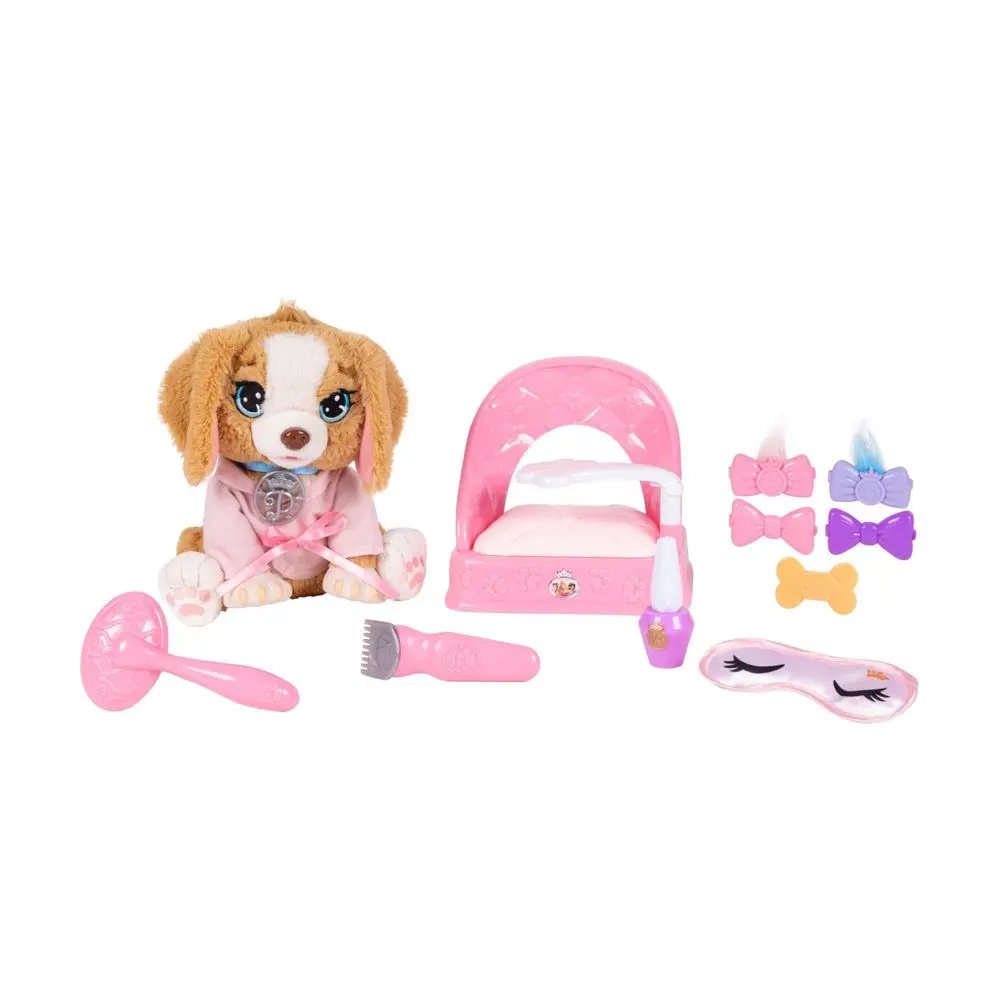 Disney Princess My Pampered Princess Feature Pup with Color Change Nails, Spa Chair, Soft Plush, 10+ Sounds, 15+ Accessories for Ultimate Play Spa Experience
