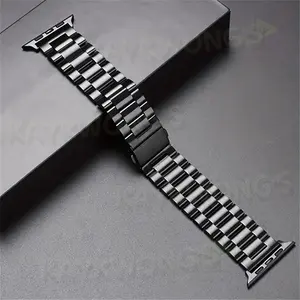 KAYKWONG'S Stainless Steel Watch Band, Fashionable Watch Band, Smart Watch Strap for Apple Watch 11/10/9/8/7/6/5/4/3/2/1/se Series, Wearable Accessories for Men & Women for 38mm/40mm/41mm/44mm/45mm/46mm/49mm