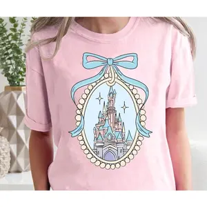 Vintage Castle Shirt, Princess Castle Tshirt, Retro Castle Bow Tee, Family Trip, Tour, Birthday Gift, Magical Castle Shirt, Magic Kingdom trip
