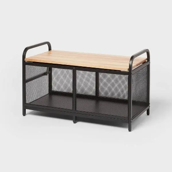 Metal Storage Bench - Brightroom